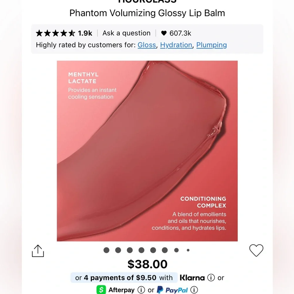 NIB Hourglass Phantom Volumizing Glossy Balm in Shade Slop